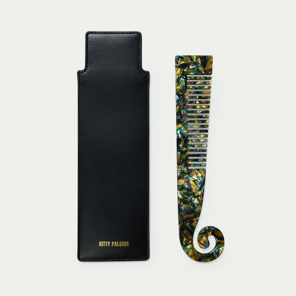 Swirl Comb - Green Tortoiseshell