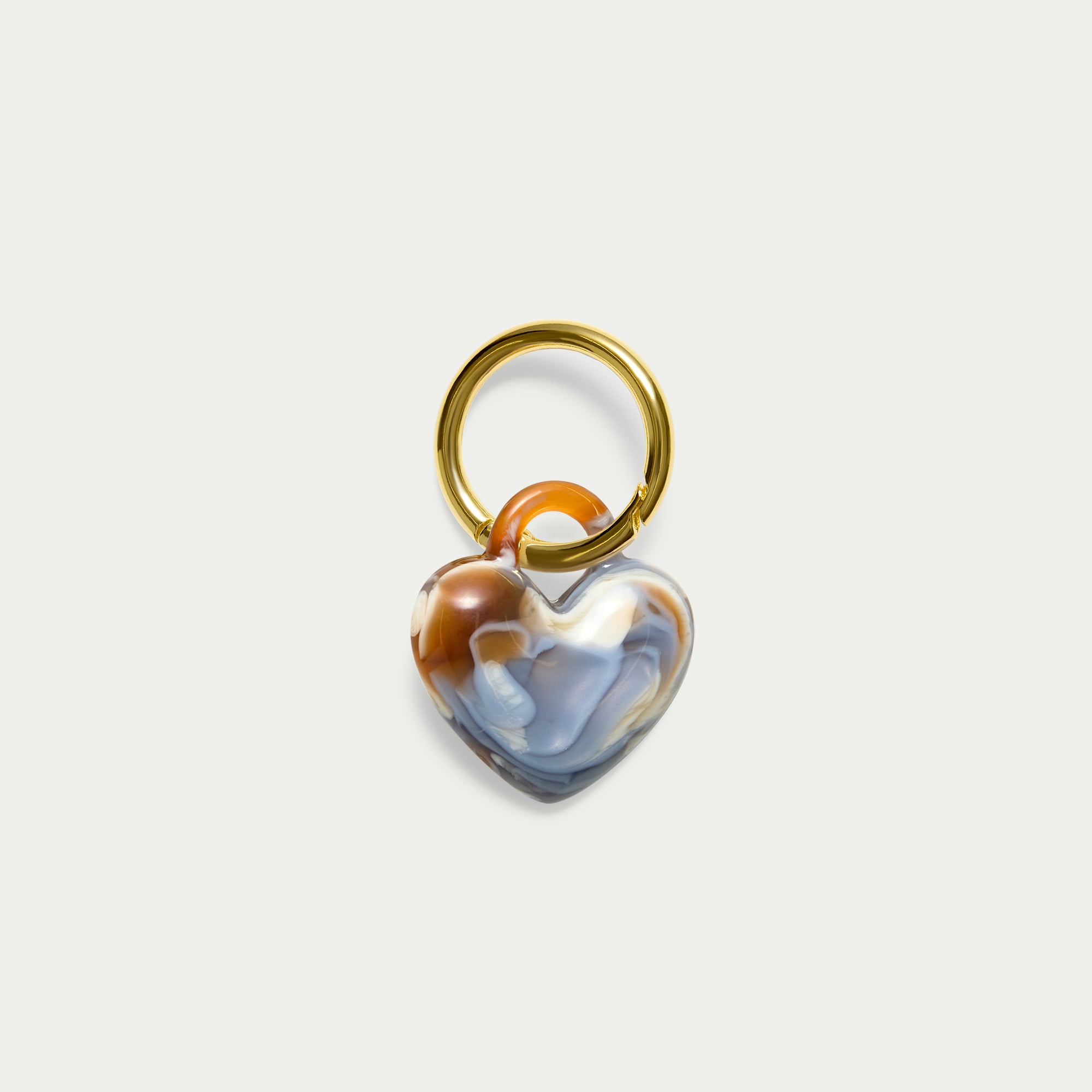 Puffy Heart Keychain - Corfu - Gold