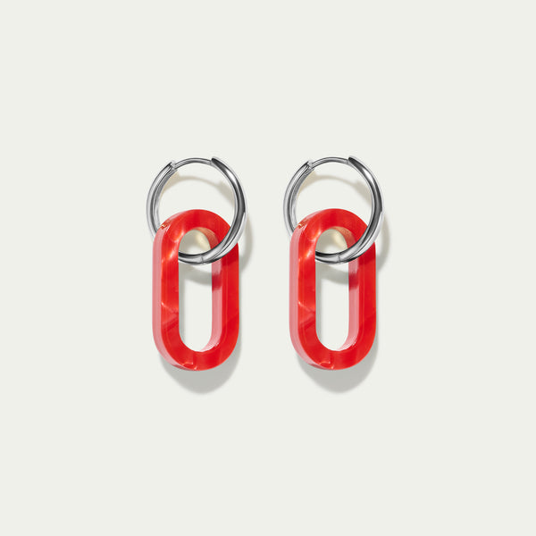 Grande Hoops + Shanghai Link Charms - Silver