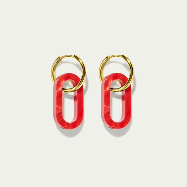 Grande Hoops + Shanghai Link Charms - Gold