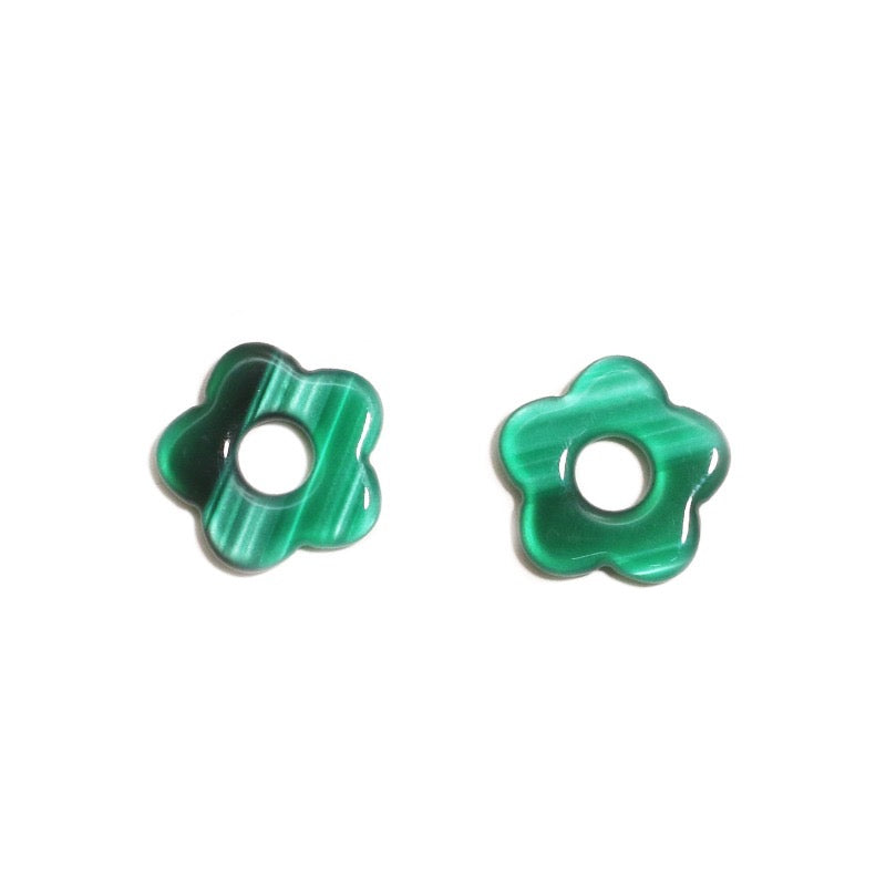 FLOWER CHARM - MALACHITE