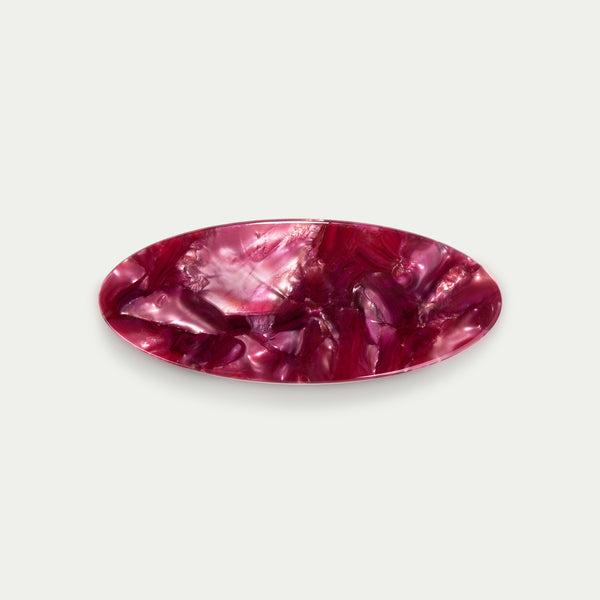 Oval Barrette - Pomegranate