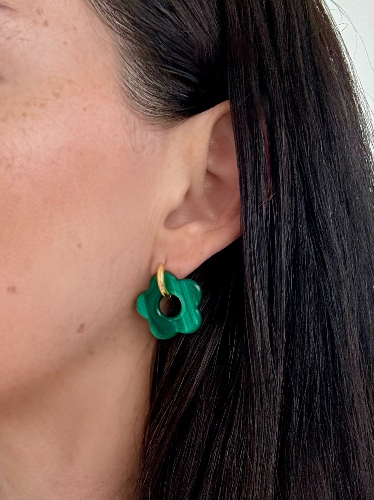 FLOWER CHARM - MALACHITE