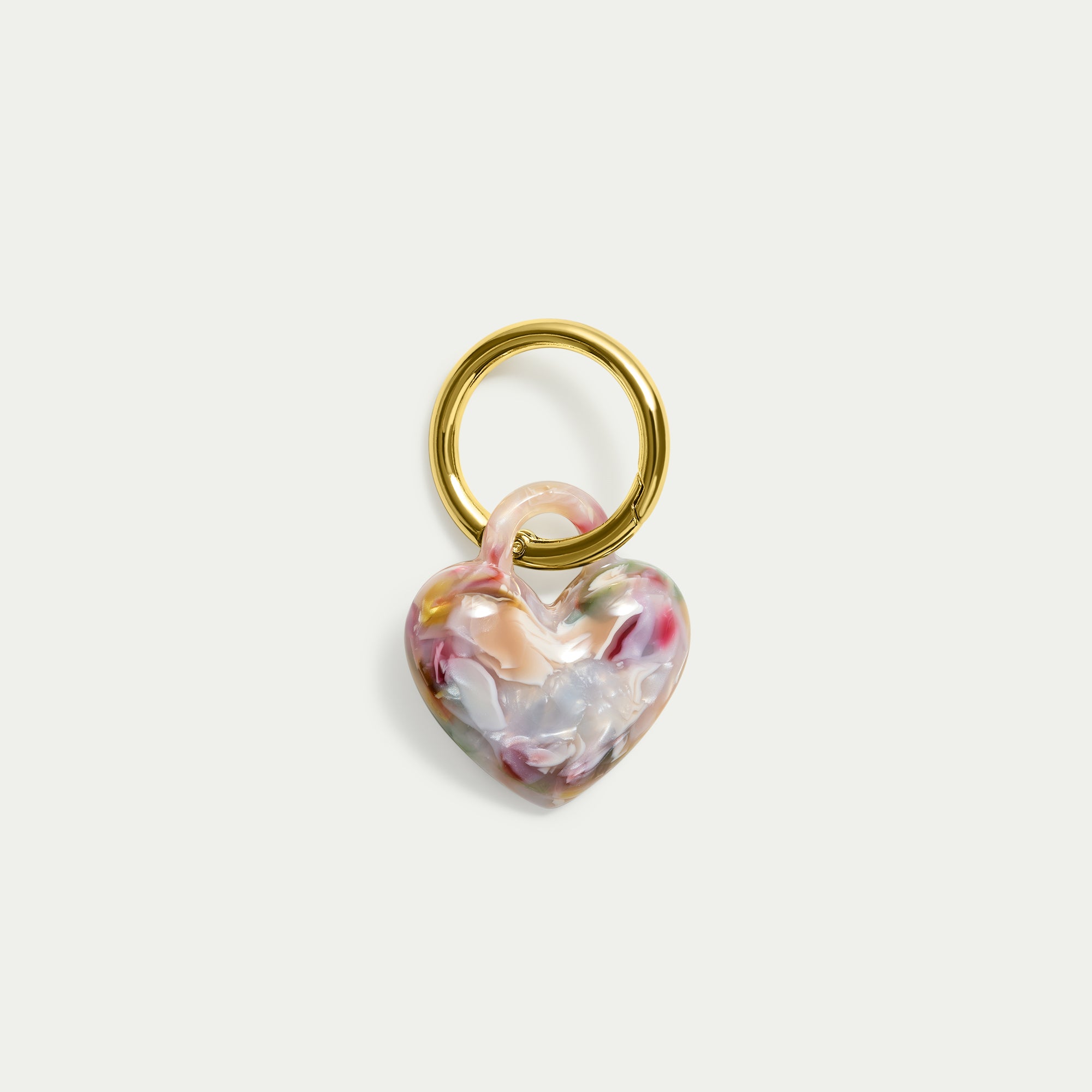 Puffy Heart Keychain - Ibiza - Gold